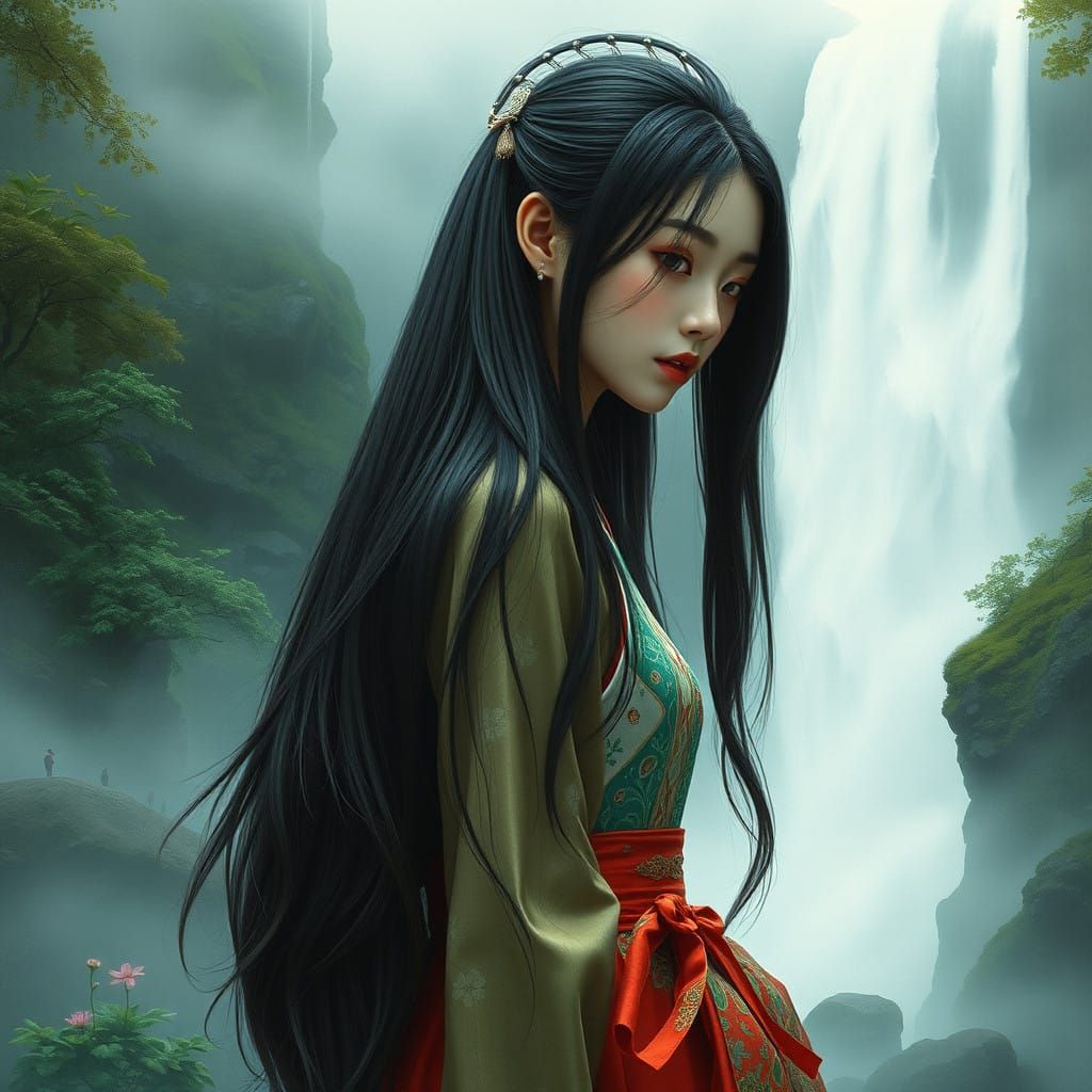 Ethereal Korean Beauty in Biomechanical Wonderland