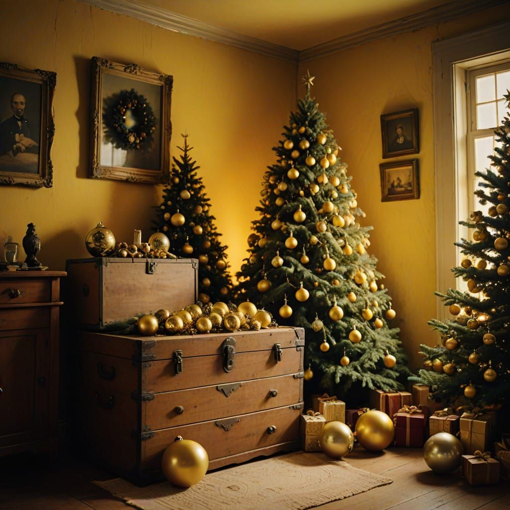 Yellow Room Christmas Mastery: Cinematic Holiday Scene