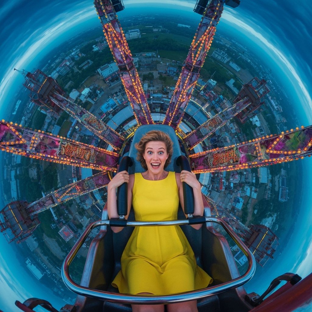 Surreal Vertigo View from Carnival Ride