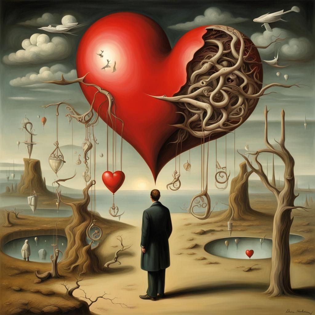 Surrealist Exploration of Love and Rationality
