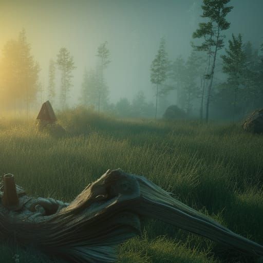 Hugging Figures in 3D Game Cinematic Style