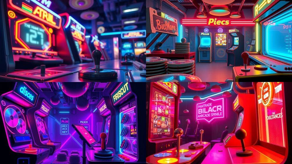 Neon Discs and Joysticks: A Gamer's Dream