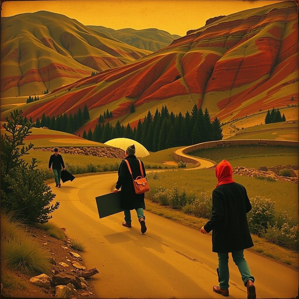 Bold Geometric Shapes in Contrasting Colors