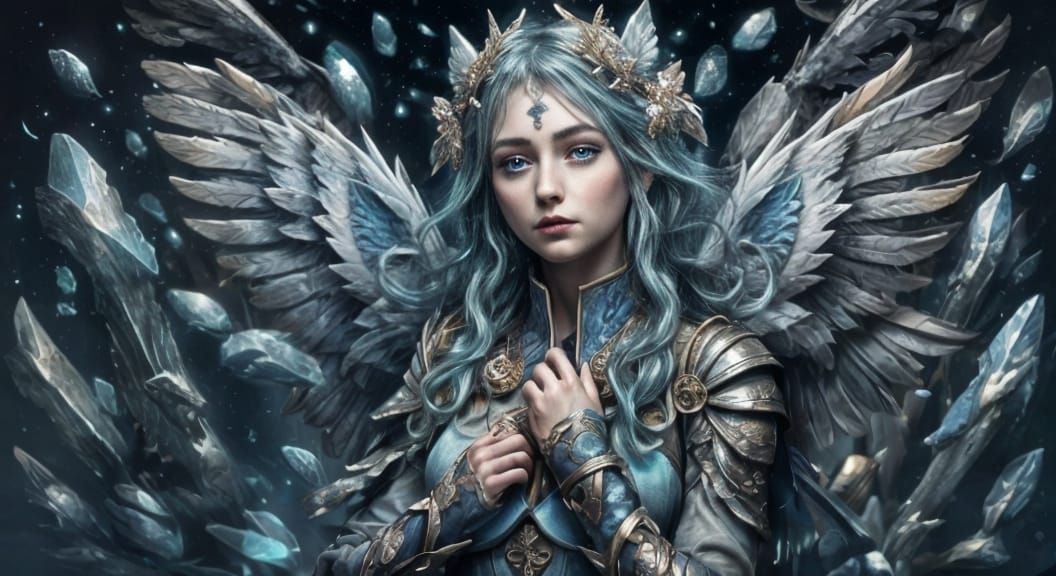 Iridescent Fairy with Ice Blue Eyes