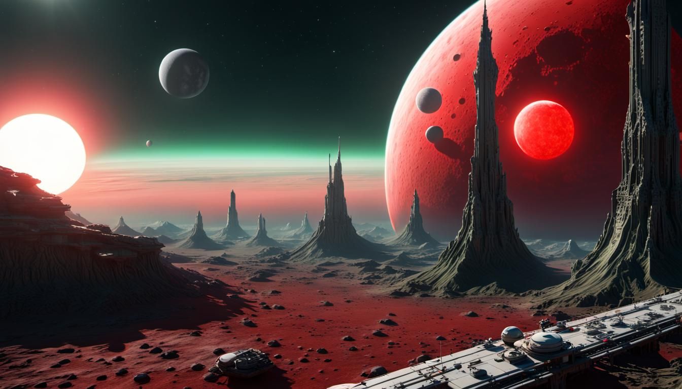 Verdant Alien Moon Orbiting Gas Giant