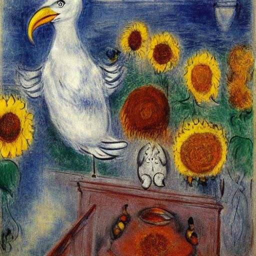 Seagull Serenade: A Whimsical Coastal Scene