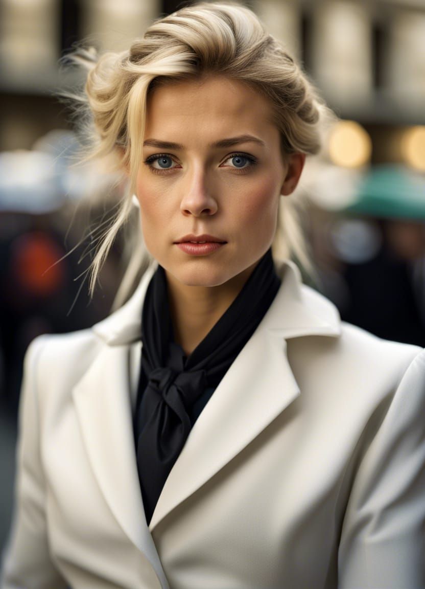 Elegant French Woman in Riding Gear Portrait