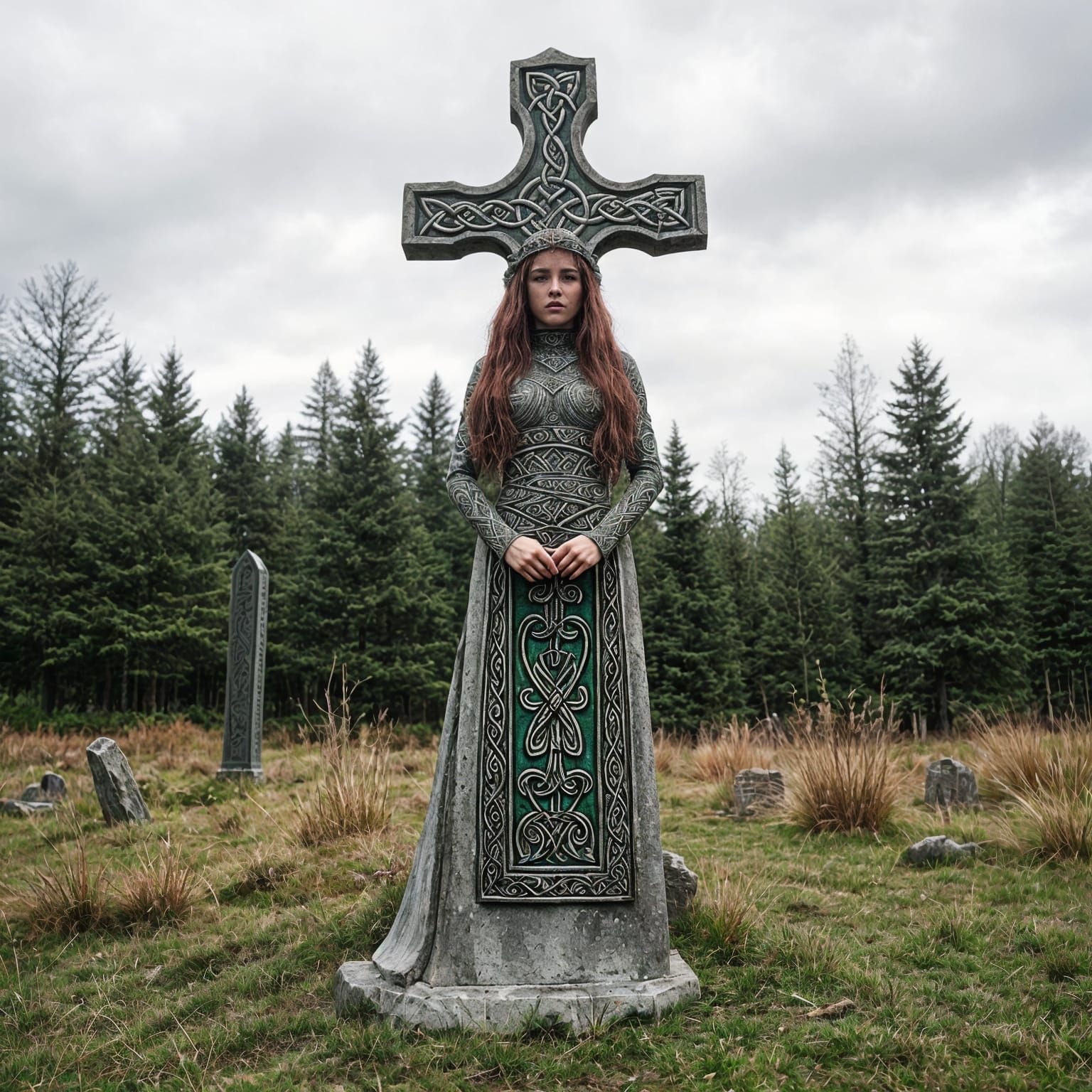 Celtic Woman in Forest Burial Ground