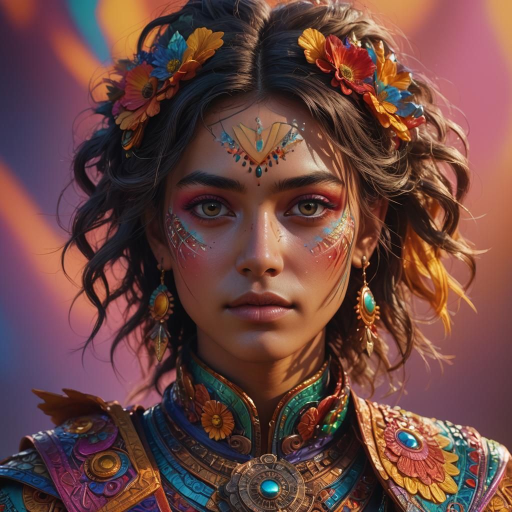 Detailed Portrait in Hyperrealistic Sci-Fi Art