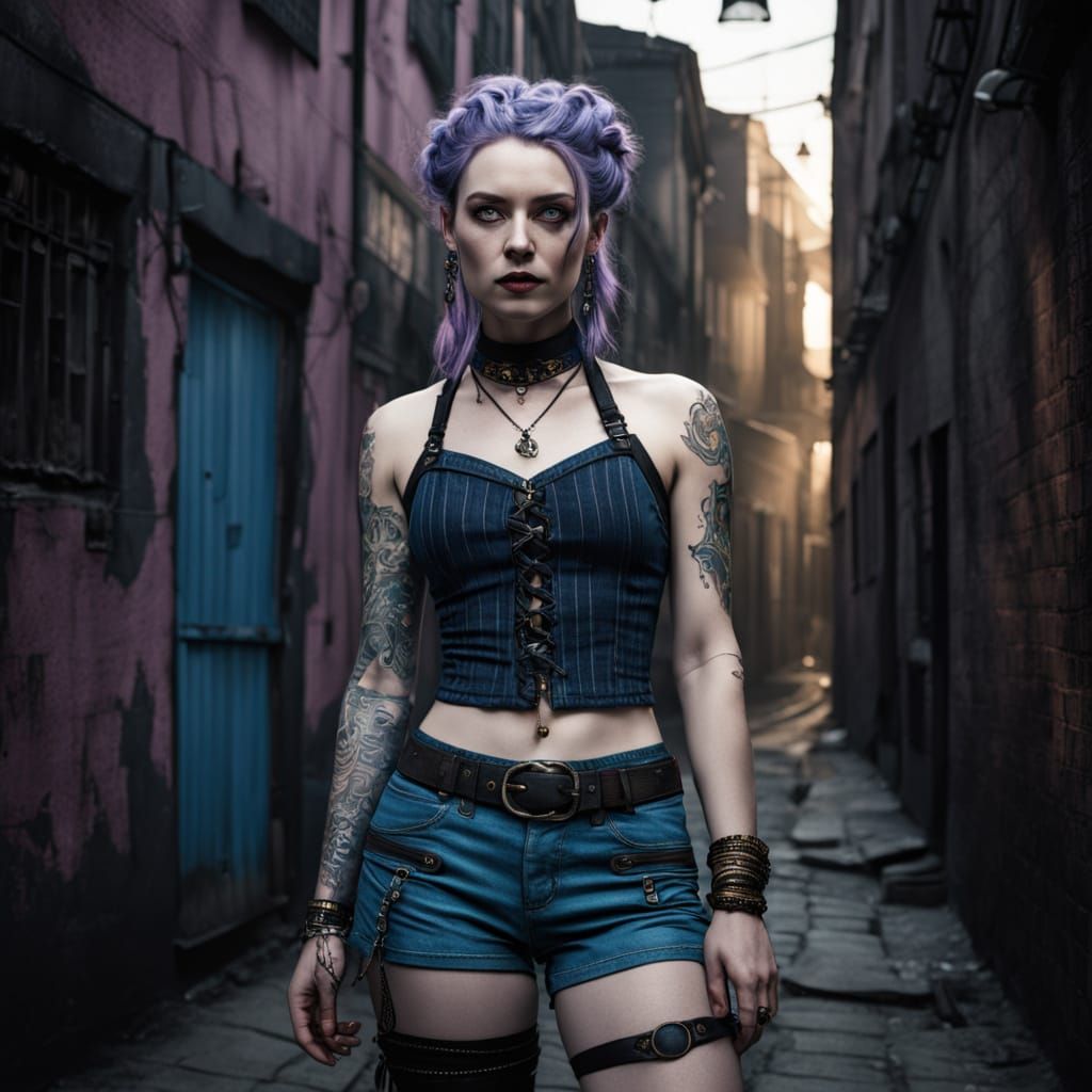 Steampunk Siren in Zaun Alley