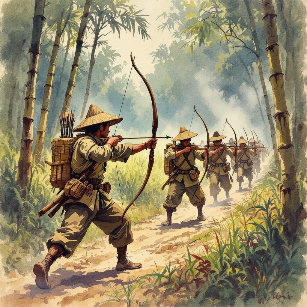 Javanese Guerrillas Ambush Dutch Army Convoy