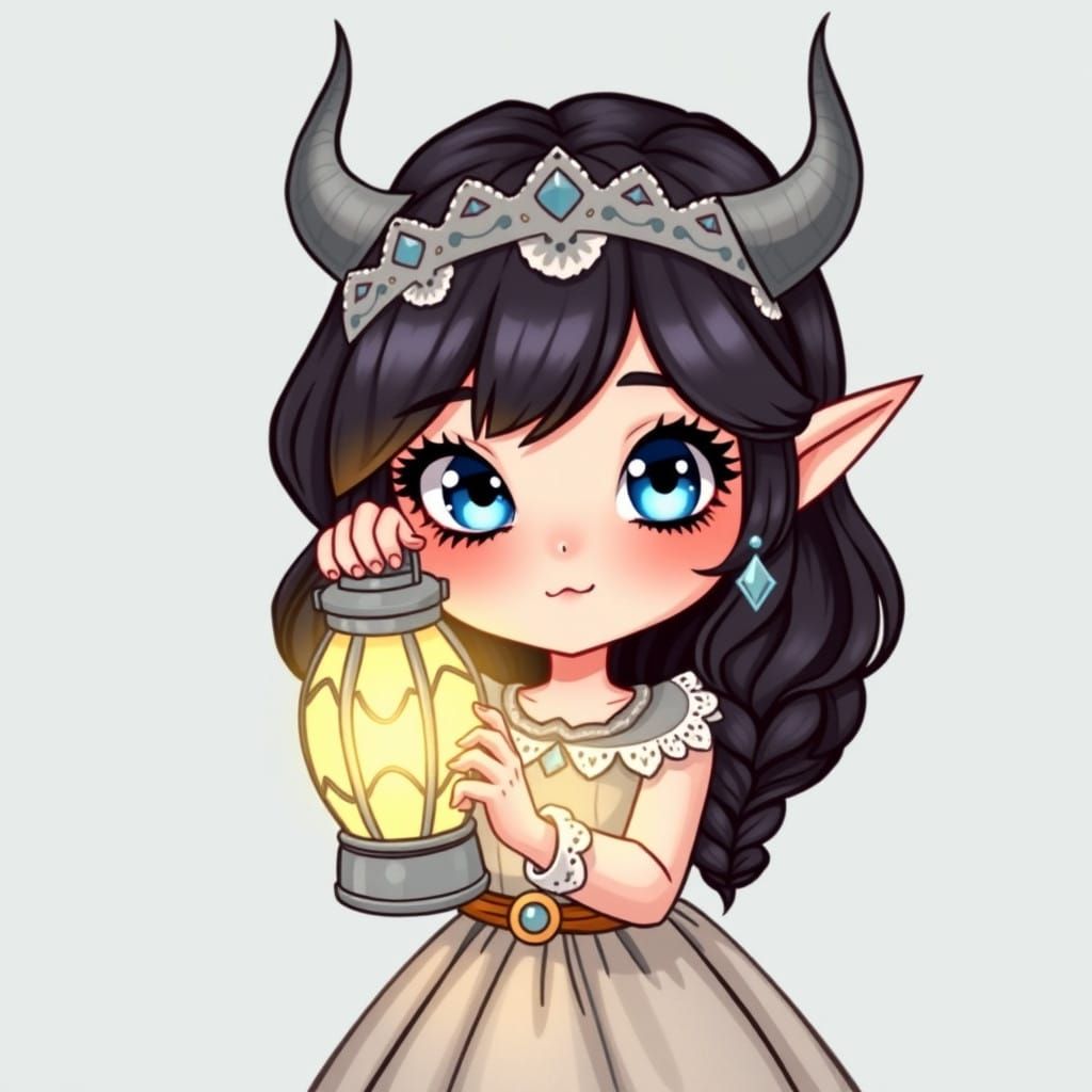 Vör Norse Goddess of Inquiries in Whimsical Retro Comic Styl...