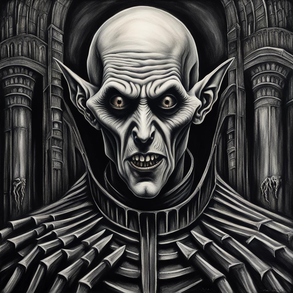 Nosferatu Biomechanical Horror in Giger Style