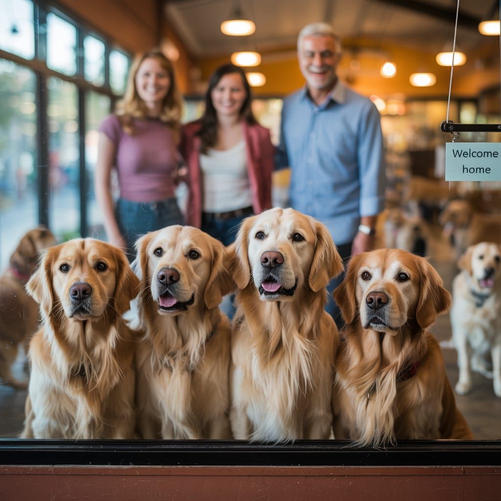Golden Retrievers Select New Human Family