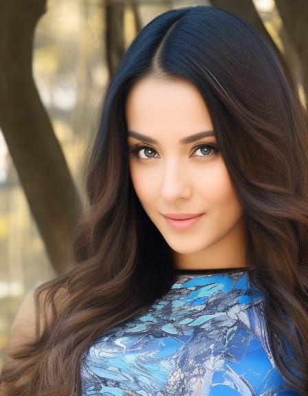 Vibrant Woman with Orange Hair in Leather Outfit