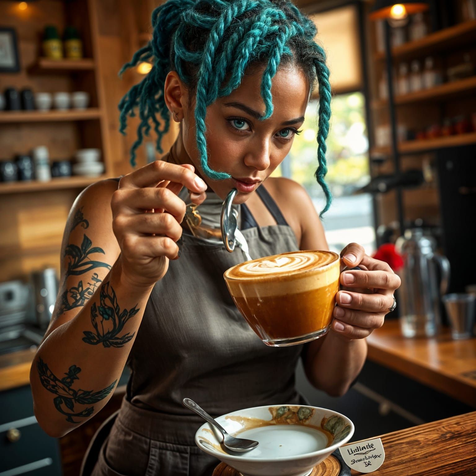 Brazilian Model Isabella: Barista Latte Art Masterpiece