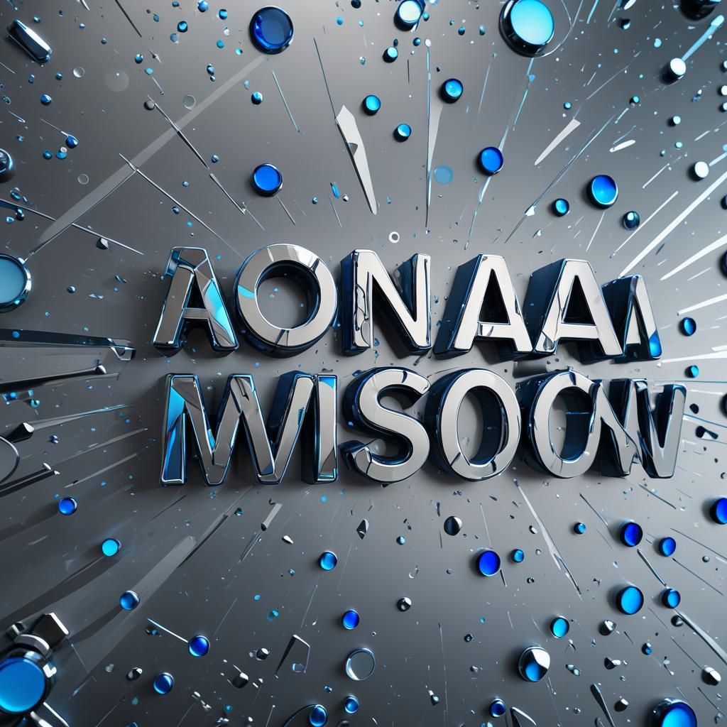 Futuristic Splash Art: On a Mission in Bubble Font