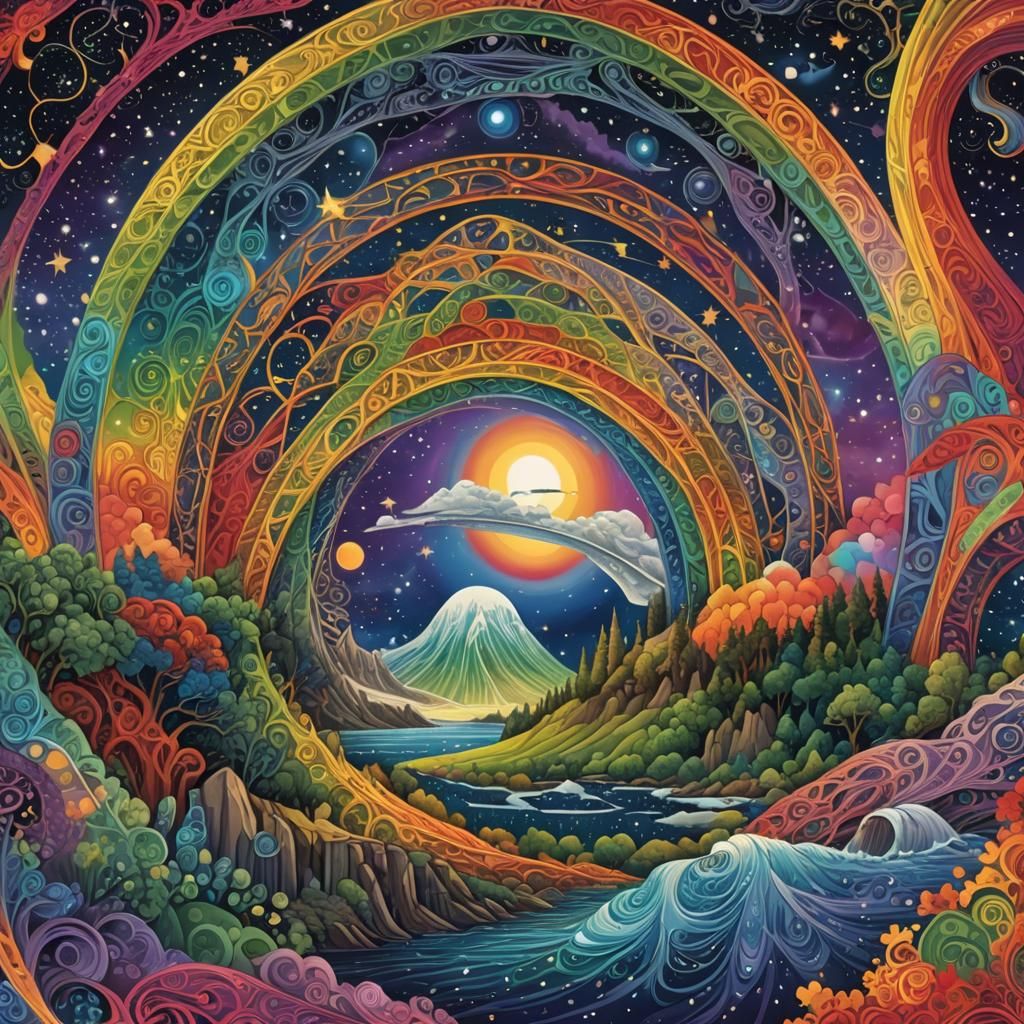 Ethereal Bifrost: Rainbow Bridge Across the Cosmos