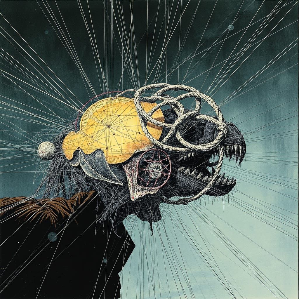 Surrealist Collage of Sharp Edges and Odd Forms