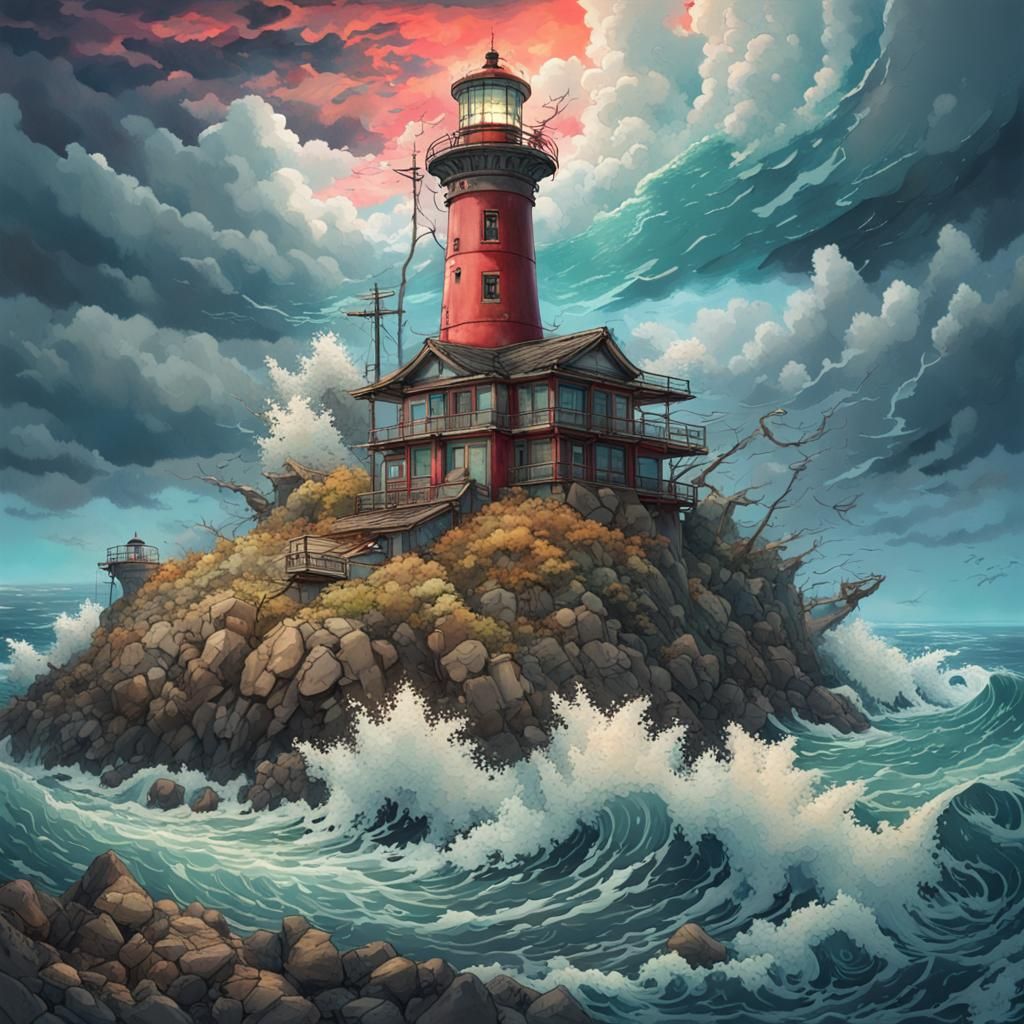 Cursed Japanese Lighthouse in Zombie Village Storm