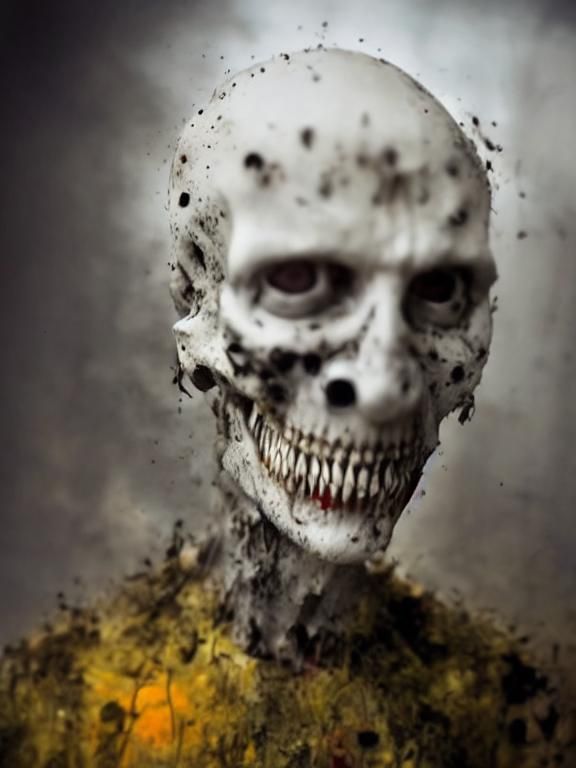 Terrified Woman Fleeing Dark Figure in Asylum