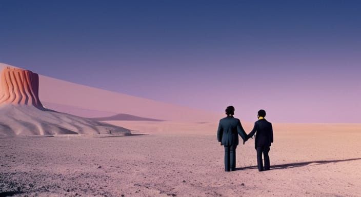 Eerie Surreal Futurism Masterpiece in Retrowave Style