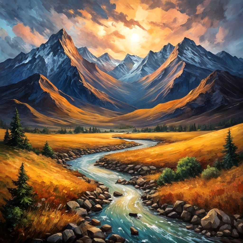 Impasto Landscape Painting