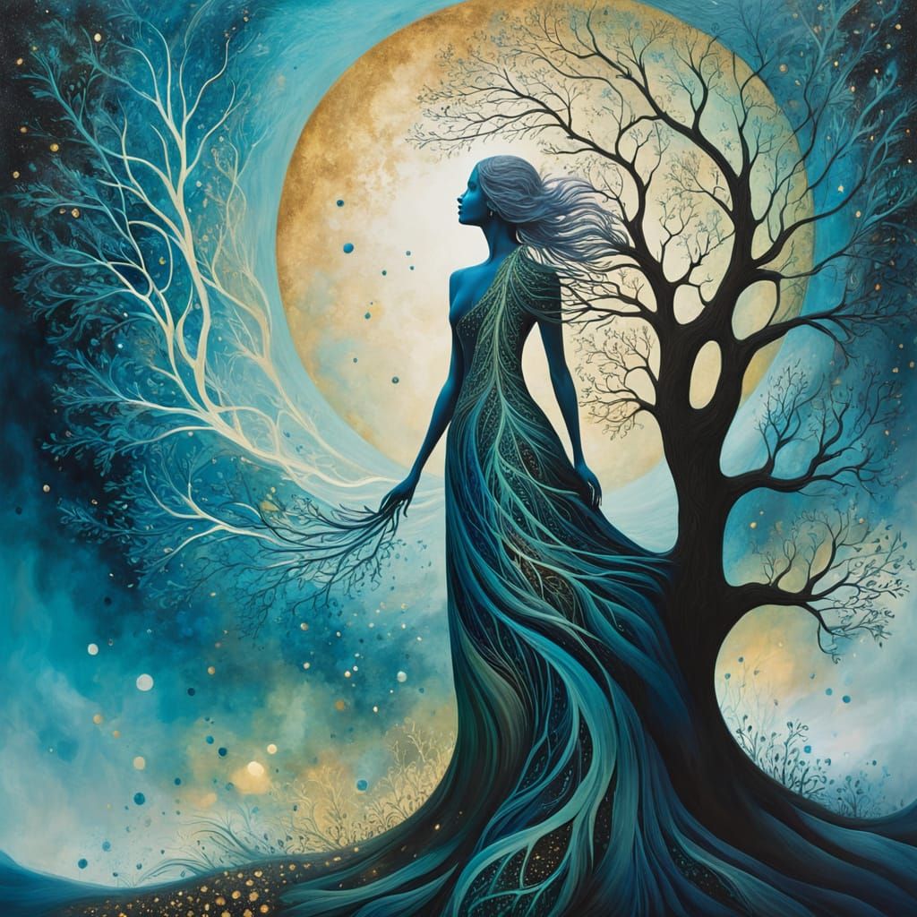 Metaphysical Painting of Solitude and Yearning