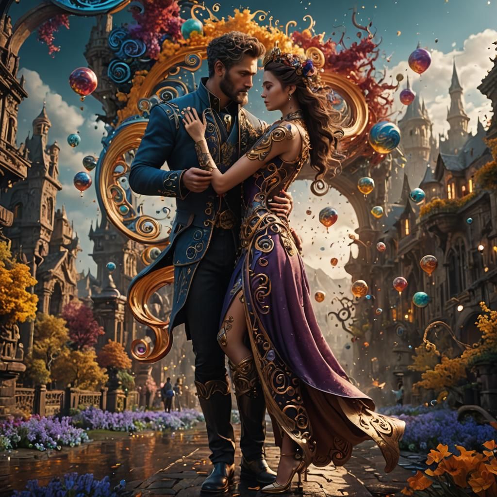 Fantastical Matte Painting with Deep Color and Intricate Det...