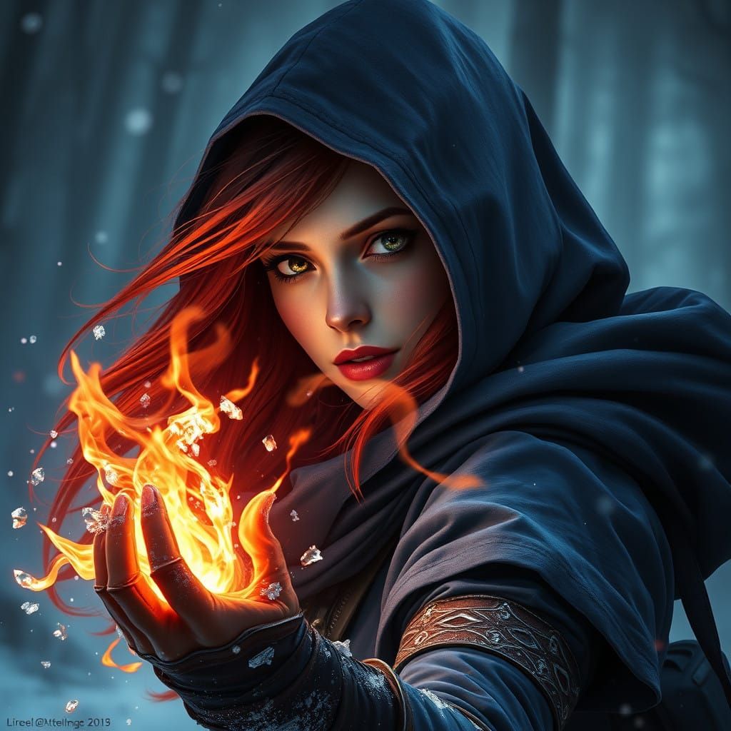 Fantastical Frost Mage Unleashes Blazing Fury