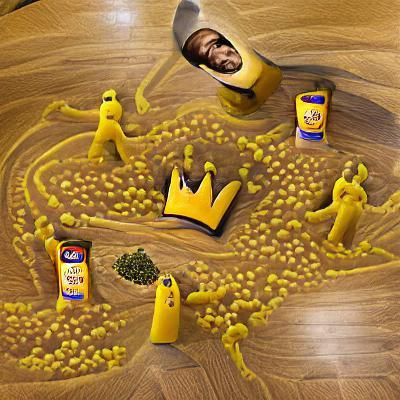 Surreal Mustard King on His Throne