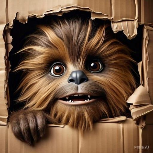 Wookiee in Lush Forest, Inspired by Fantasy Art