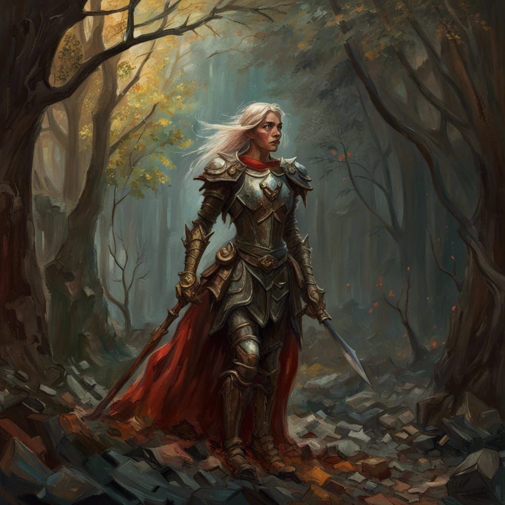 Epic Impressionist Elf Knight Masterpiece