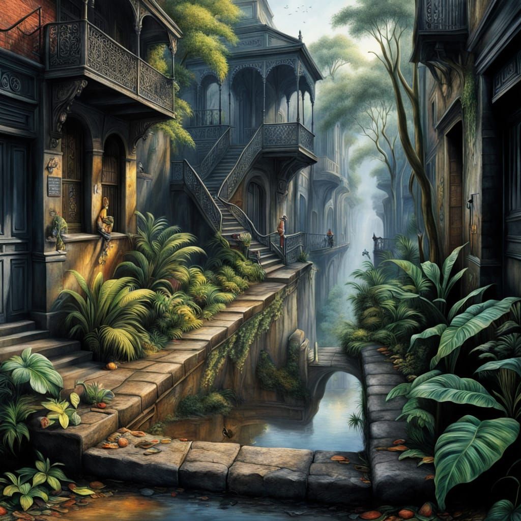 Surreal Exotic Jungle Street Art Illusion