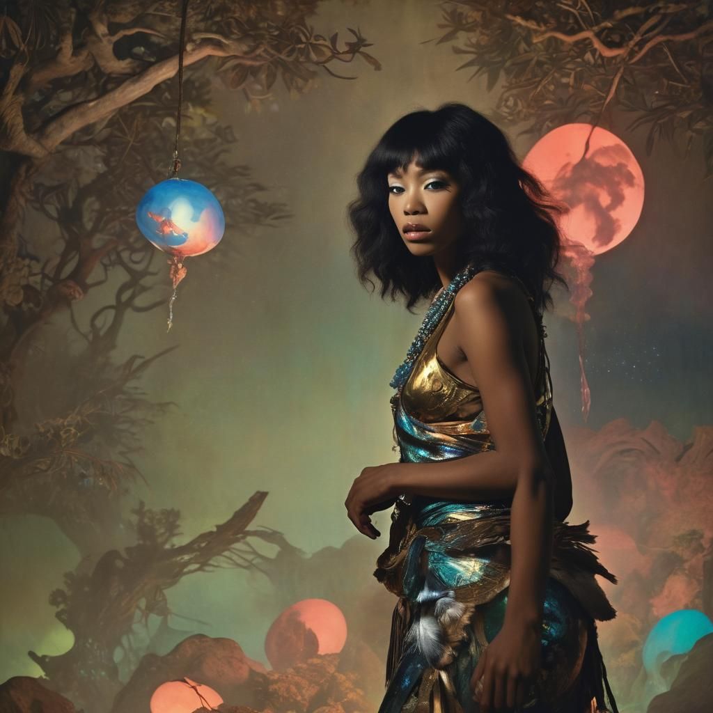 SPECTROLITE OPALESCENT PSYCHEDELIC cavewoman 
african savann...