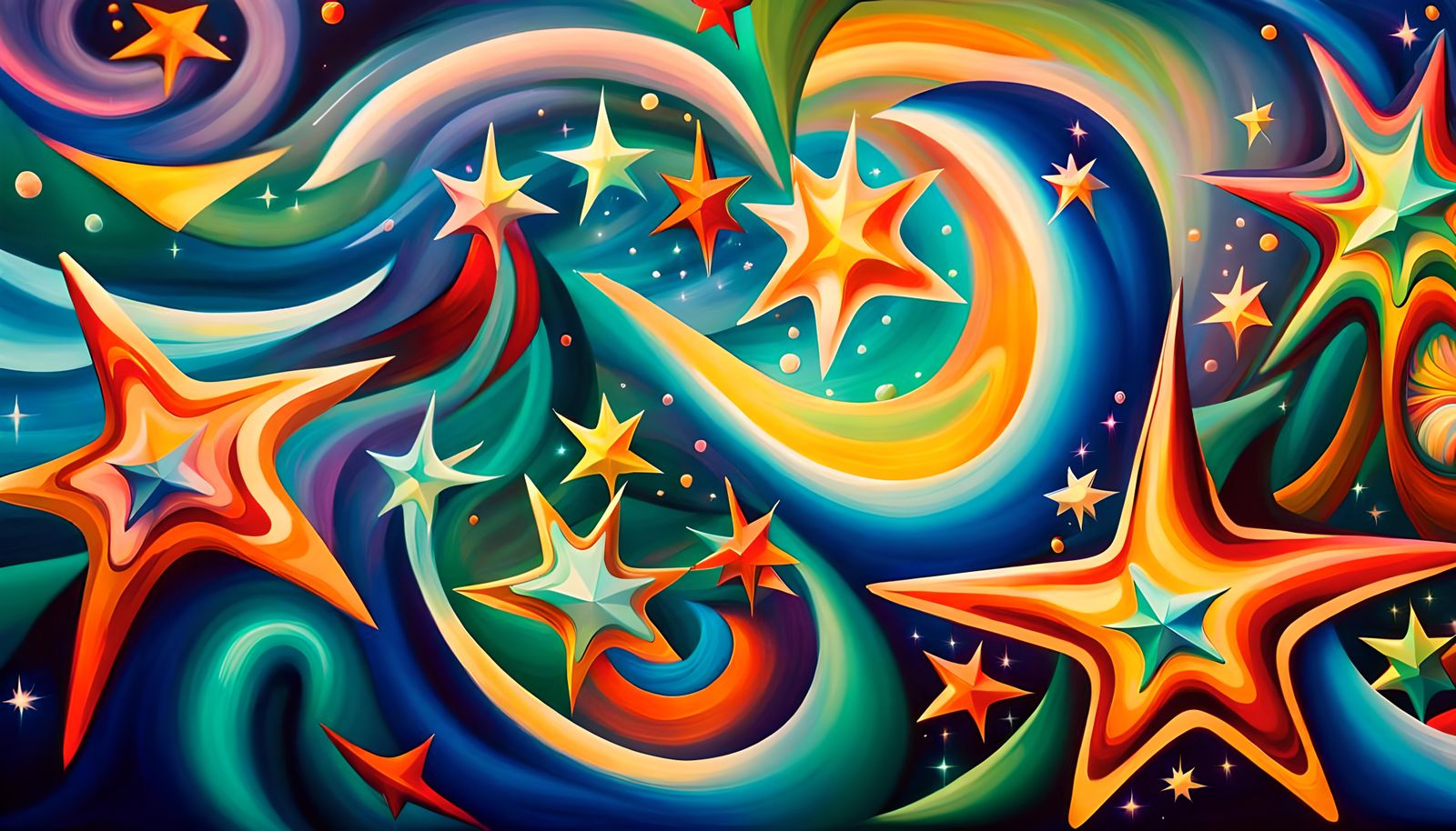 Swirling Newborn Stars in Iridescent Plasma Maelstrom