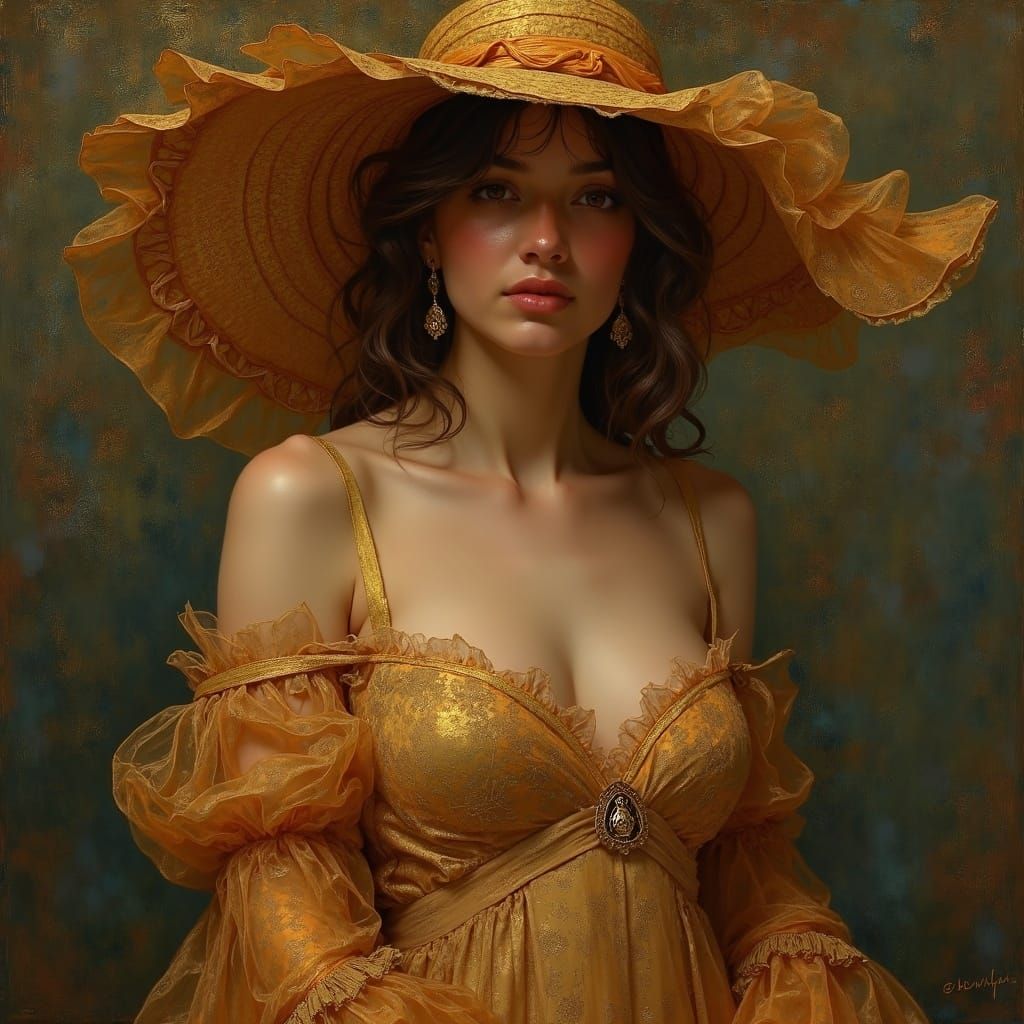 Gorgeous Woman Portrait in Renaissance Art Style