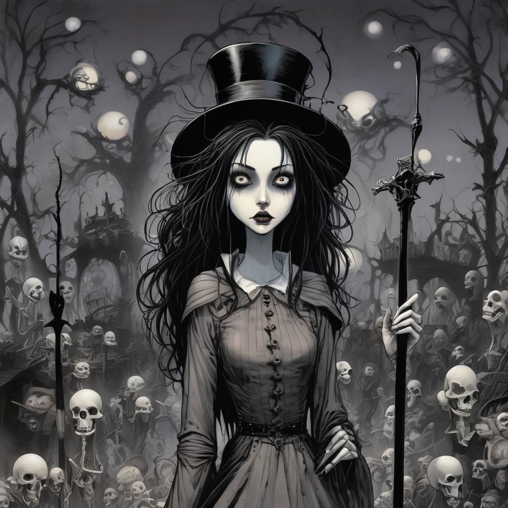 Grimdark Illustration in Cartoon Style