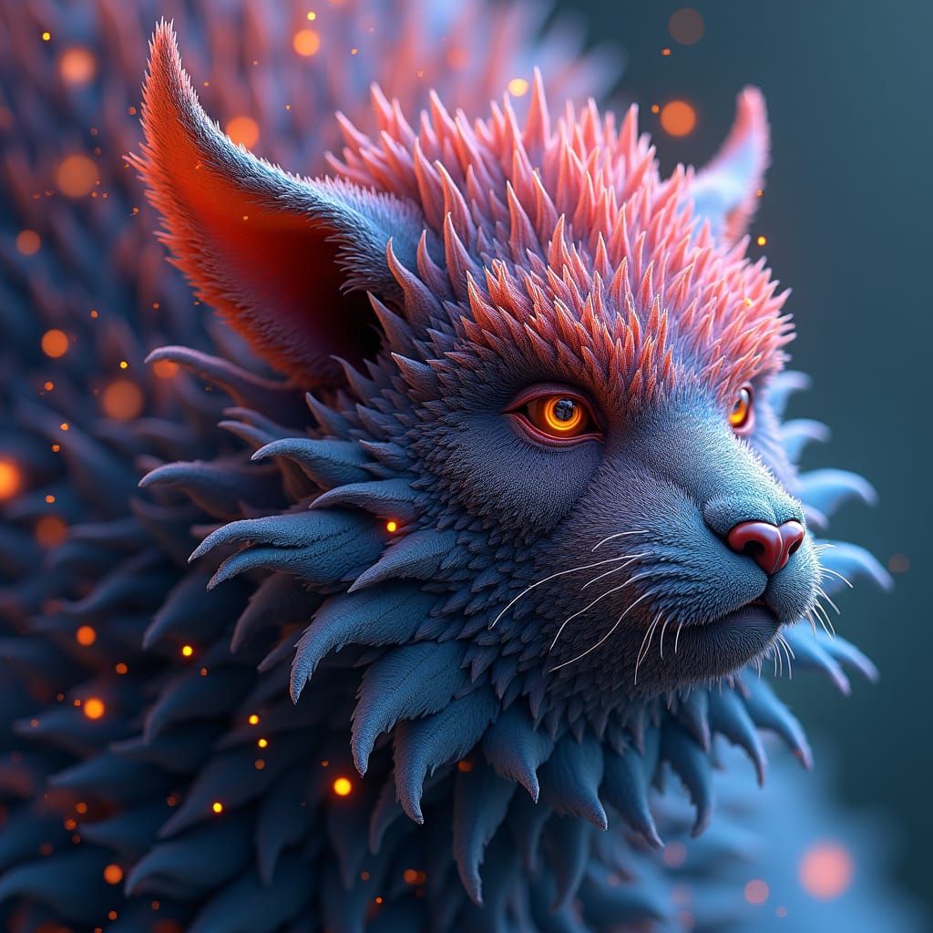 Cool Abstract Composition Generated by AI