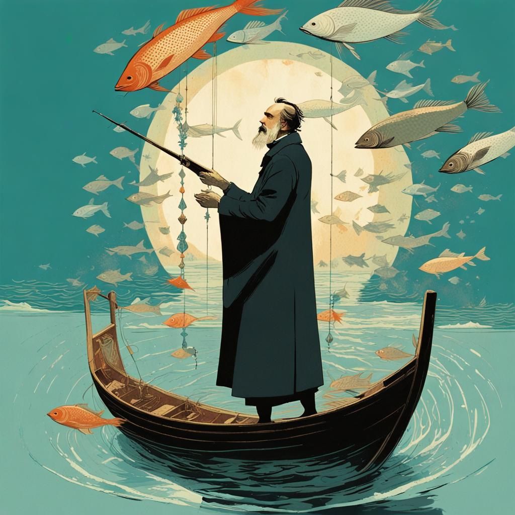 Surreal Ancient God Emerges from the Sea