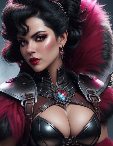 Barbaric Betty Boop Warrior in Sparkling Armor