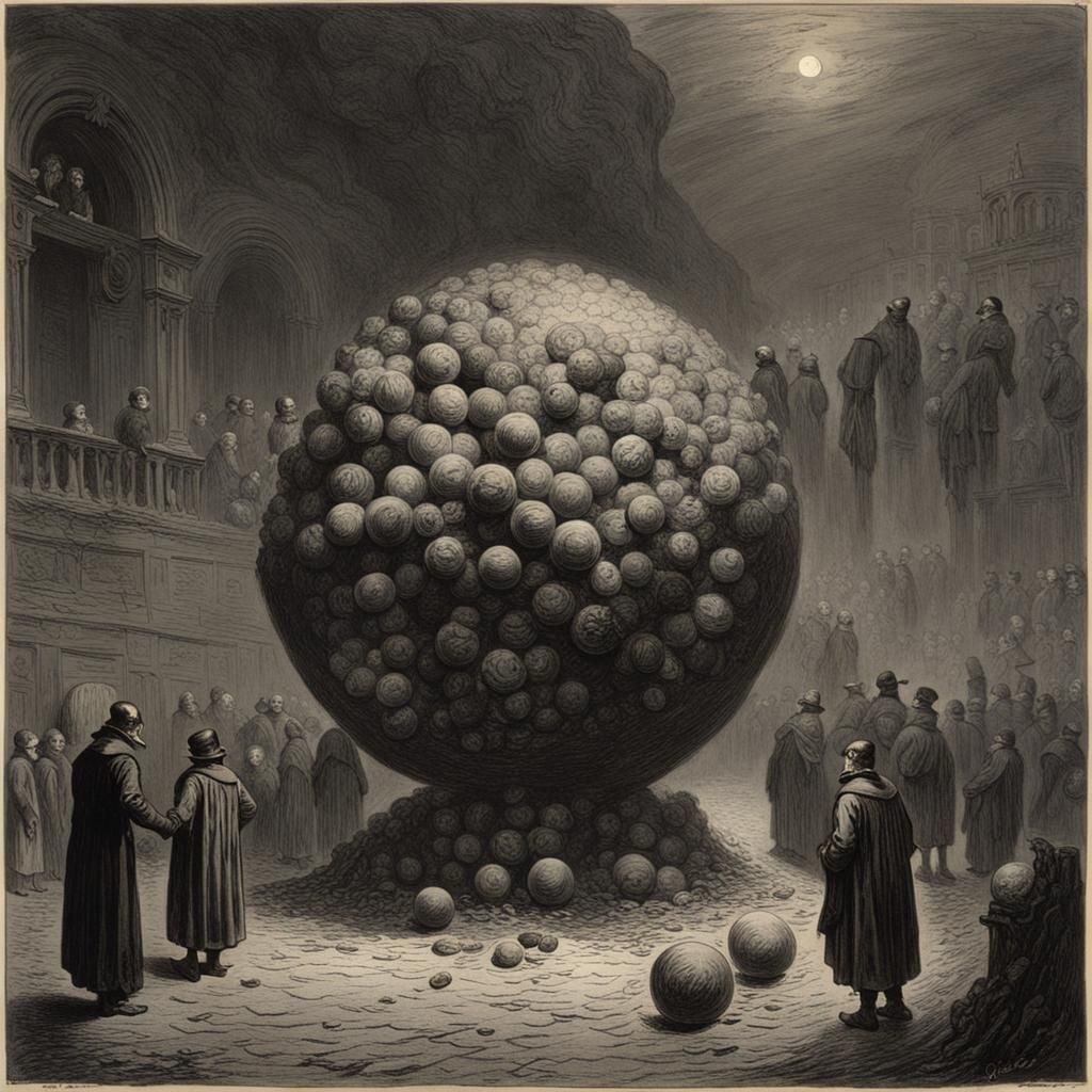 Horrific Sphere Collection in Doré Style