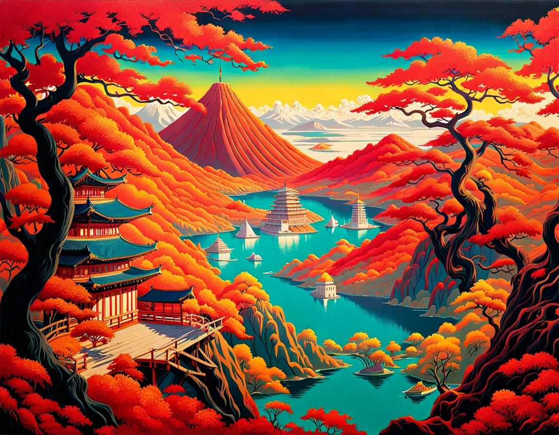 Joyful Lottery Win in Ukiyo-e Style