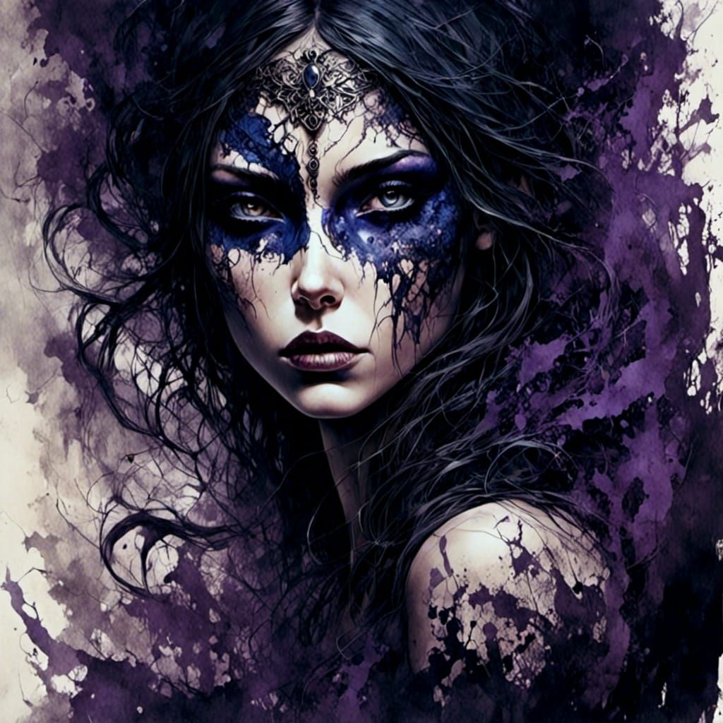 Masquerade Ball: Beautiful Woman in Macabre Style