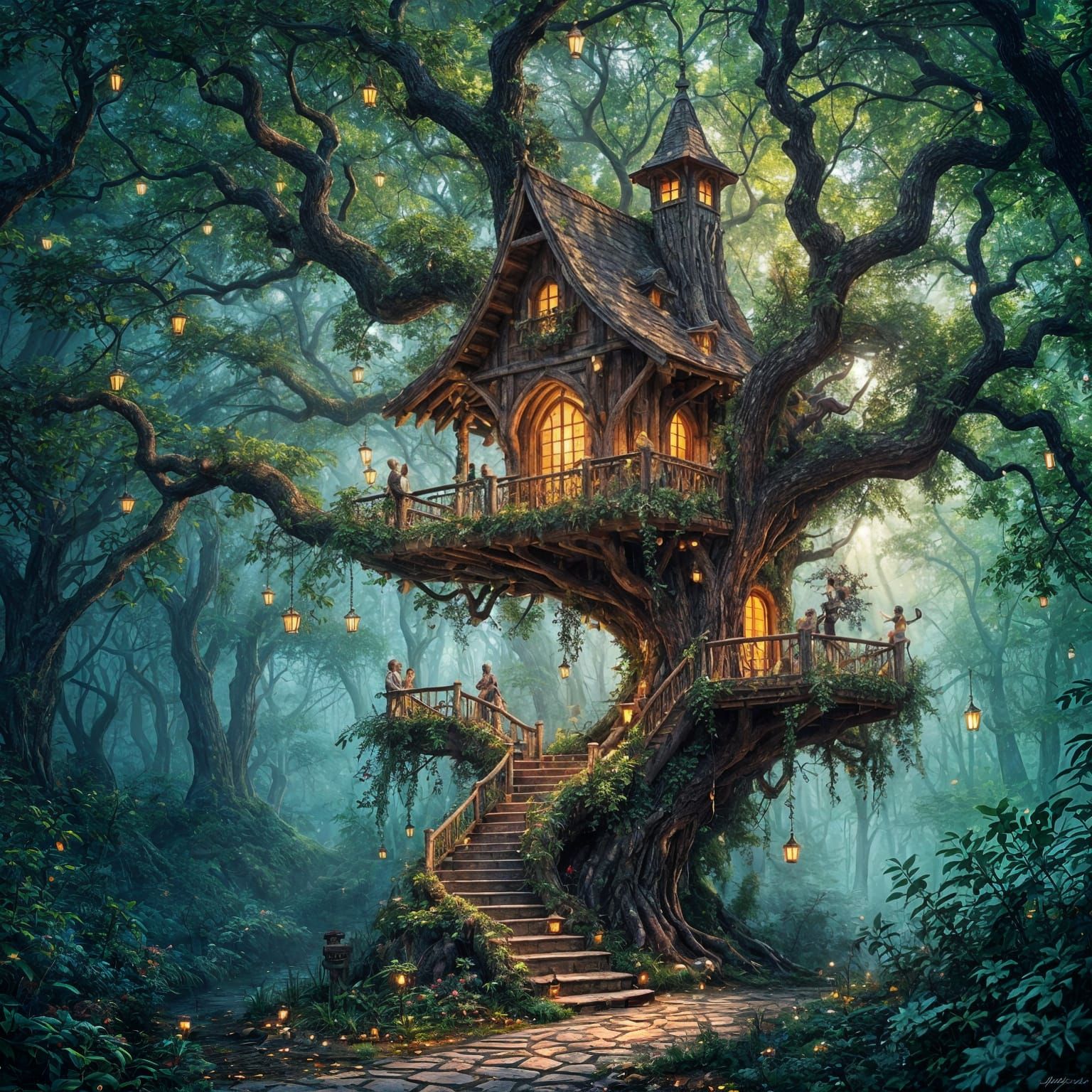 Enchanting Treehouse in an Enchanted Forest