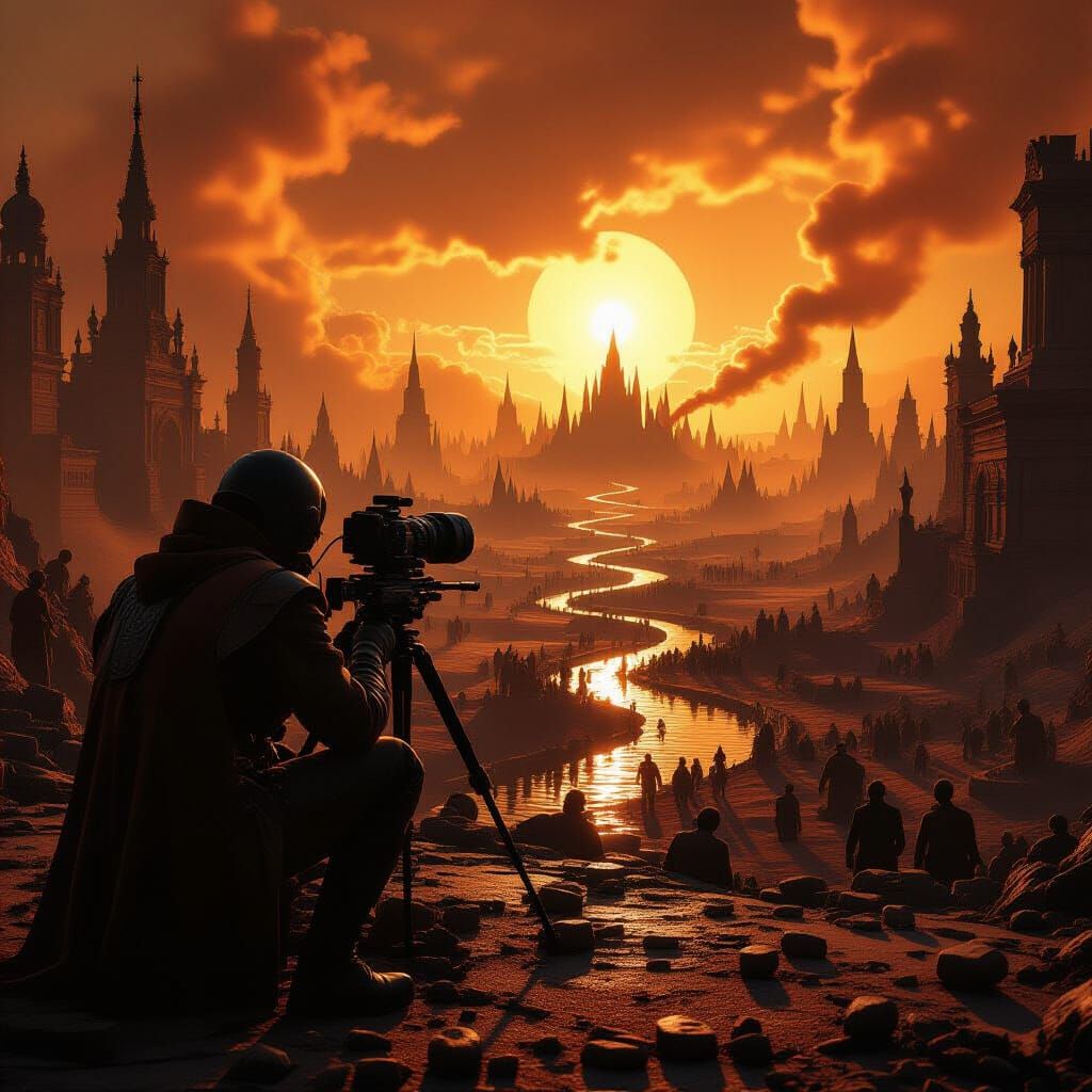 Epic Matte Painting of Hell in Surrealist Style