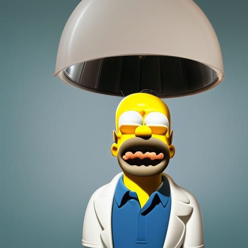 Homer Simpson Close-Up Portrait in Professional Photography ...