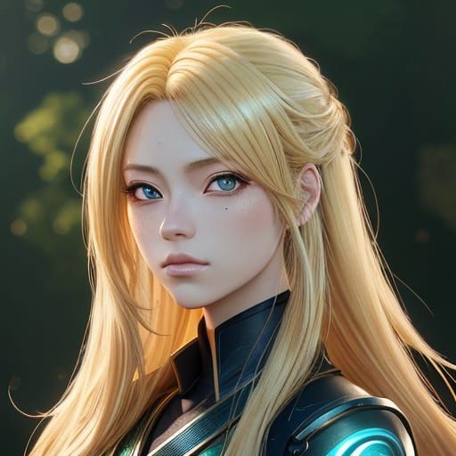 Chibi Anime Girl with Blonde Hair