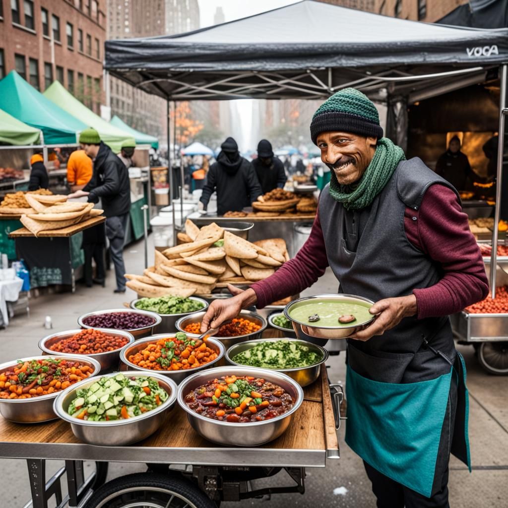 Festive Vegan Food at Winter Market