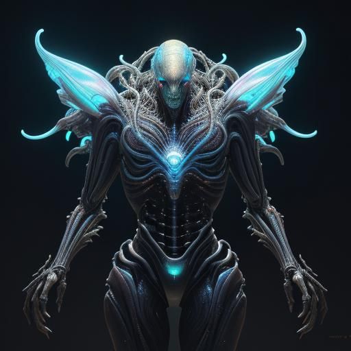 Surreal, Otherworldly Creature in Dark Fantasy, Hyper-Realis...